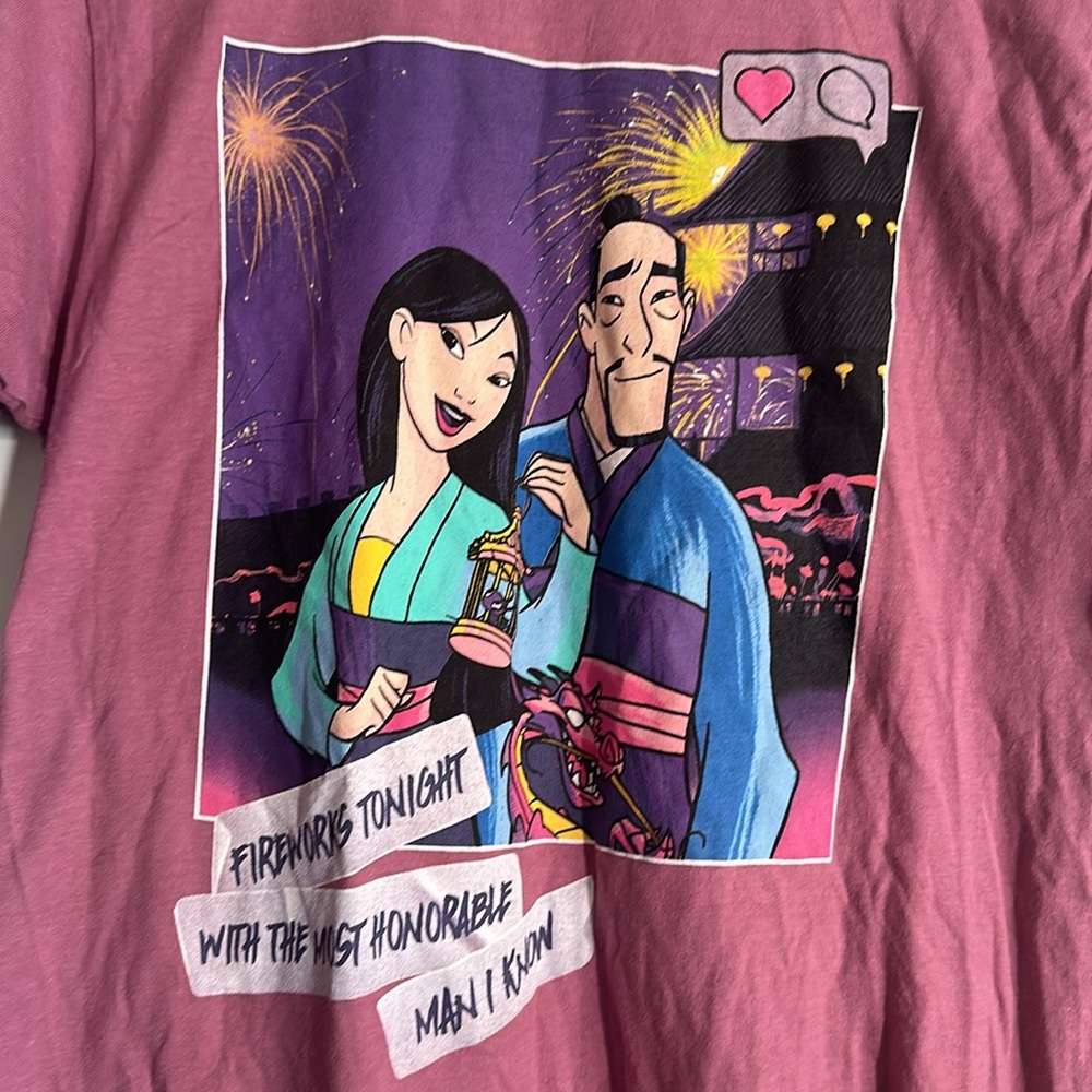 BoxLunch Mauve Purple Disney Mulan T-Shirt | NWT - Picture 2 of 3